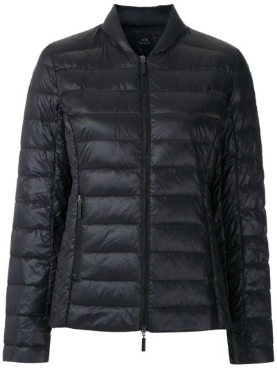 Armani Exchange Zipped Padded Jacket Jacke Damen Schwarz | NZR85W60