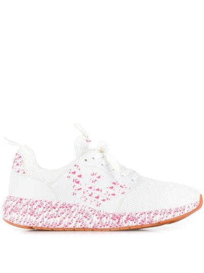 Ea7 Emporio Armani Contrast Logo Sneakers Damen Weiß | AXV5Q56N