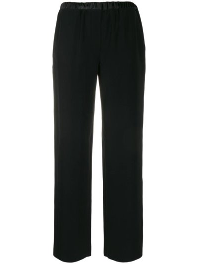 Ea7 Emporio Armani Contrast Taille Hose Damen Schwarz | B6MSPI4H