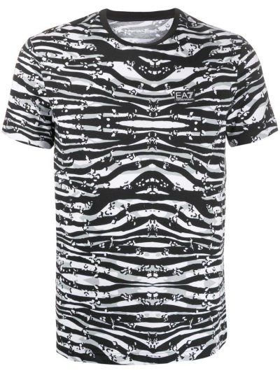 Ea7 Emporio Armani Graphic Print Crew Neck Bomberjacke Herren Schwarz | 9D00N69C