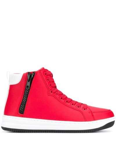 Ea7 Emporio Armani Hi Top Sneakers Damen Rot | AS3GTZTC