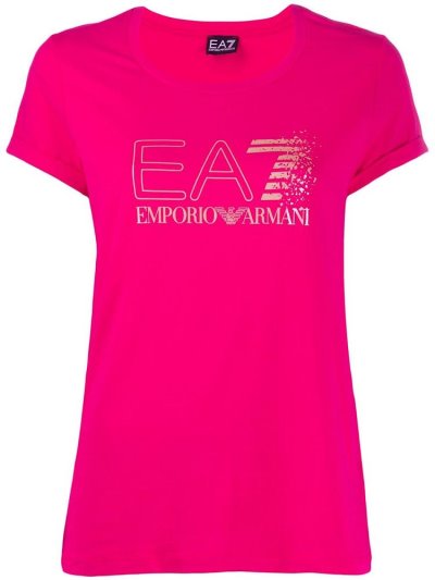 Ea7 Emporio Armani Kurzes Sleeve Logo Bomberjacke Damen Rosa | HY6BREOX