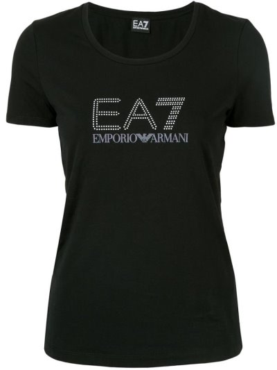 Ea7 Emporio Armani Logo Bomberjacke Damen Schwarz | URDXBS2E