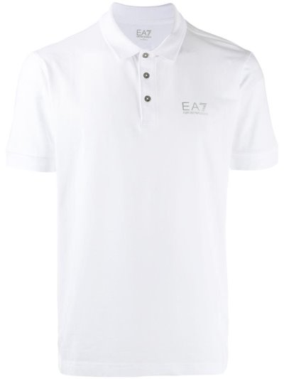 Ea7 Emporio Armani Logo Polo Hemd Herren Weiß | CY8YAGQM
