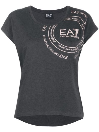 Ea7 Emporio Armani Logo Print Bomberjacke Damen Grau | 4I0E1YIS