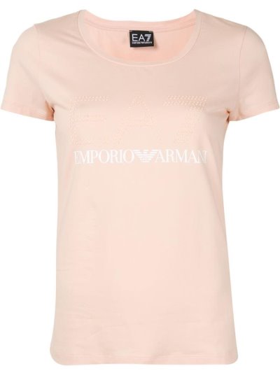 Ea7 Emporio Armani Logo Print Bomberjacke Damen Rosa | GMMENLEY