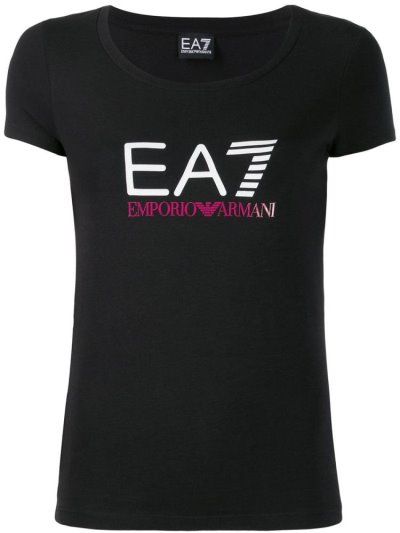 Ea7 Emporio Armani Logo Print Bomberjacke Damen Schwarz | V4A0RVVI