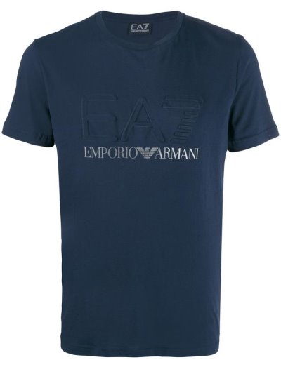 Ea7 Emporio Armani Logo Print Bomberjacke Herren Blau | ZWJNWGLO
