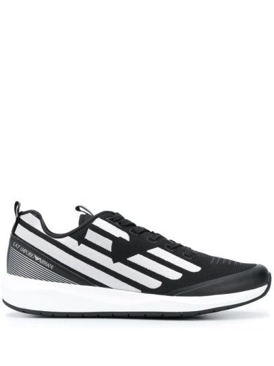 Ea7 Emporio Armani Logo Print Low Top Sneakers Herren Schwarz | 07ASREU0