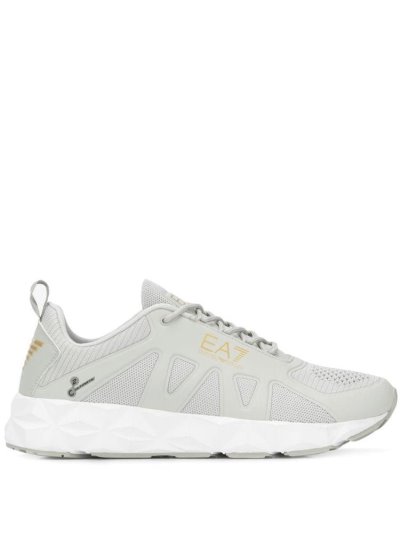 Ea7 Emporio Armani Logo Print Sneakers Herren Grau | FVFLCO9Y