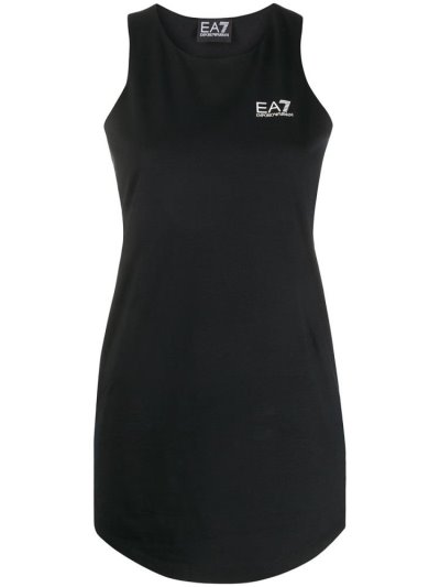 Ea7 Emporio Armani Logo Print Tank Tops Damen Schwarz | O2UTH1SN