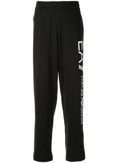 Ea7 Emporio Armani Logo Print Track Hose Herren Schwarz | 4CVKFO6C