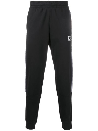 Ea7 Emporio Armani Logo Print Track Hose Herren Schwarz | KRWCRLSJ