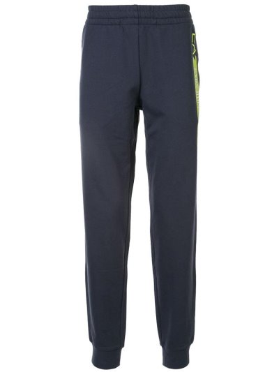 Ea7 Emporio Armani Logo Printed Track Hose Herren Blau | CMM9EKUL