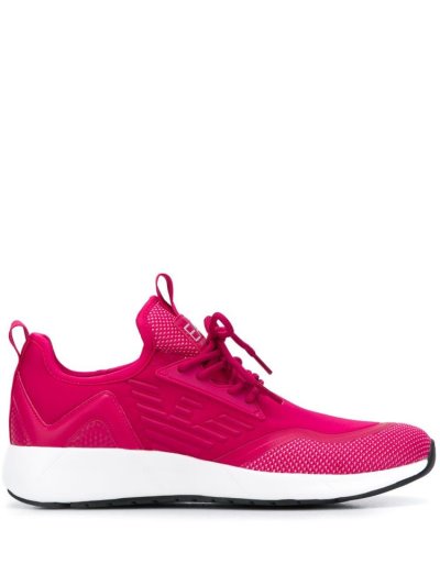 Ea7 Emporio Armani Mesh Panel Sneakers Damen Rosa | 79PL8KGR