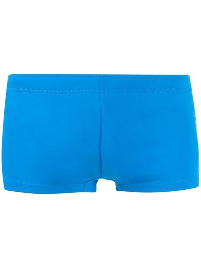 Ea7 Emporio Armani Metallic Logo Print Swim Shorts Herren Blau | RSKISZZW