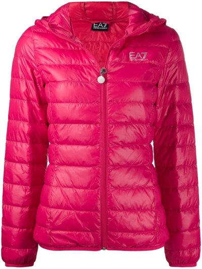 Ea7 Emporio Armani Mit Kapuze Padded Jacket Jacke Damen Rosa | 49C0E5WT