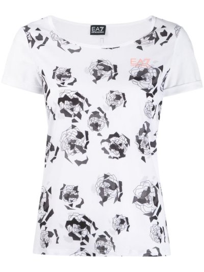 Ea7 Emporio Armani Print Bomberjacke Damen Weiß | RFHM4WUM