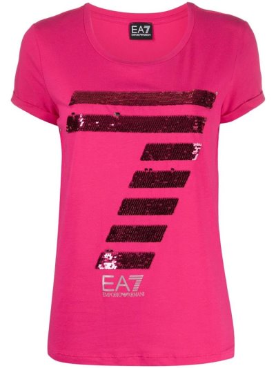 Ea7 Emporio Armani Rhinestone Logo Bomberjacke Damen Rosa | QRVGOCXF