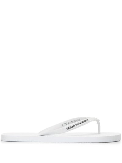 Ea7 Emporio Armani Sea World Core Flip Flops Herren Weiß | VY0KAV4H