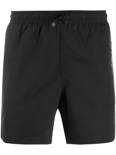 Ea7 Emporio Armani Side Logo Print Drawstring Swim Shorts Herren Schwarz | PCOUUQK3