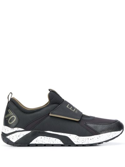 Ea7 Emporio Armani Slip On Logo Sneakers Herren Schwarz | SN9J1E8X