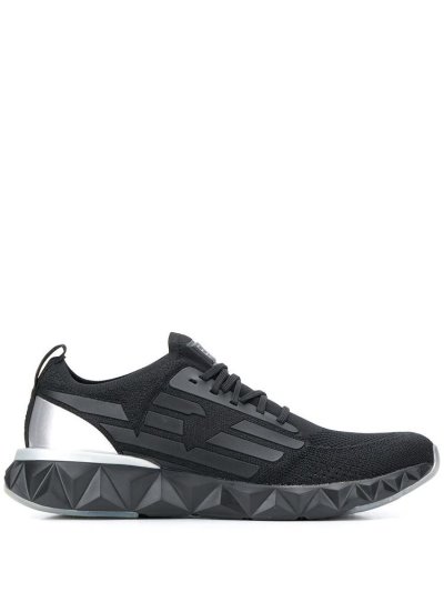 Ea7 Emporio Armani Slip On Ridged Sneakers Herren Schwarz | IU1AUK8D