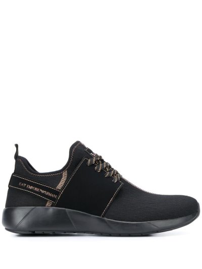 Ea7 Emporio Armani Textured Slip On Sneakers Herren Schwarz | NY3IDOJN