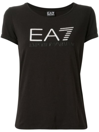 Ea7 Emporio Armani Train Studded Logo Bomberjacke Damen Schwarz | GLEKOTJF