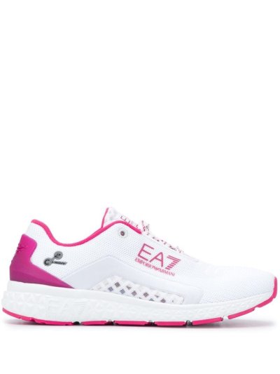 Ea7 Emporio Armani Two Tone Spitze Up Sneakers Damen Weiß Rosa | I3O16E82