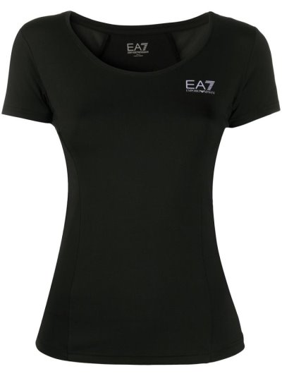 Ea7 Emporio Armani Ventus 7 Kurzes Sleeve Performance Oberteile Damen Schwarz | UTRTDSG5