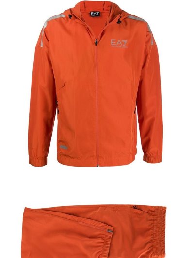 Ea7 Emporio Armani Zipped Mit Kapuze Jacke Herren Orange | 9JI3QYAS