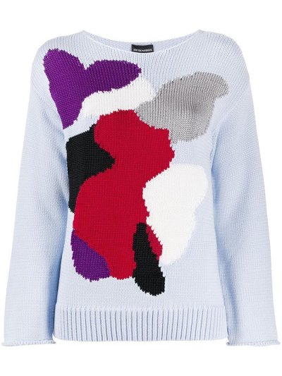 Armani Emporio Abstract Printed Sweatshirts Damen Lila | MGG46EG3