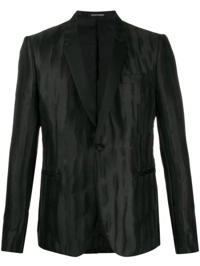 Armani Emporio Animal Pattern Blazer Herren Schwarz | 5QX1E0JS
