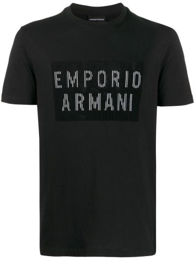 Armani Emporio Barcode Logo Print Bomberjacke Herren Schwarz | EO3H2XPZ