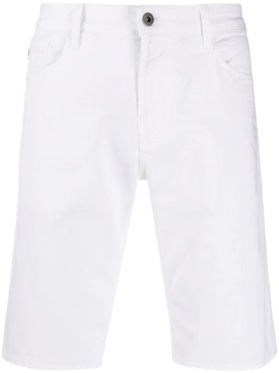 Armani Emporio Baumwoll Blend Denim Kurze Hose Herren Weiß | LL8BY342
