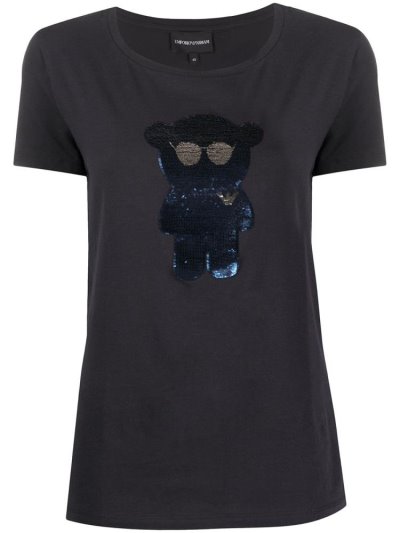 Armani Emporio Bear Logo Bomberjacke Damen Blau | TJ126G2P