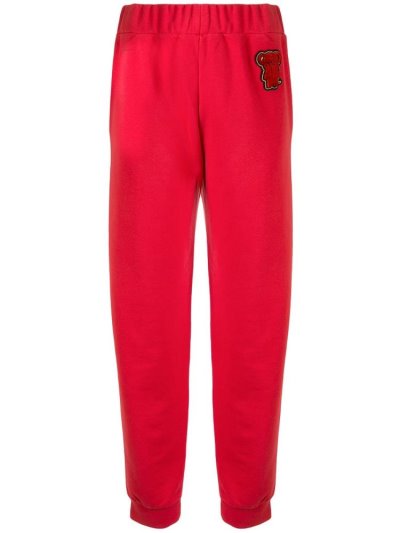 Armani Emporio Bear Patch Track Hose Damen Rot | HZZWJ5PD
