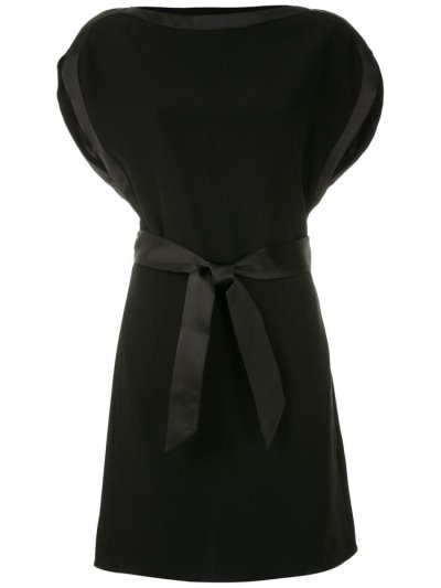 Armani Emporio Belted Cocktail Kleider Damen Schwarz | 7G5QN3O7
