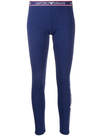 Armani Emporio Branded Slim Fit Leggings Damen Blau | 1XJV178I