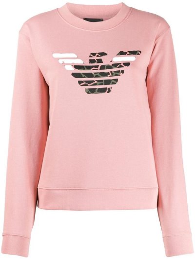 Armani Emporio Branded Sweatshirts Damen Rosa | TLK6LUSE