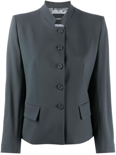 Armani Emporio Button Up Blazer Damen Grau | 5PIF0AZG