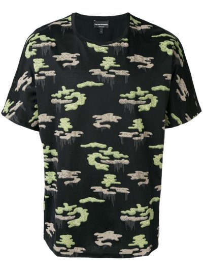 Armani Emporio Camouflage Print Bomberjacke Herren Schwarz | 2E754R4Y