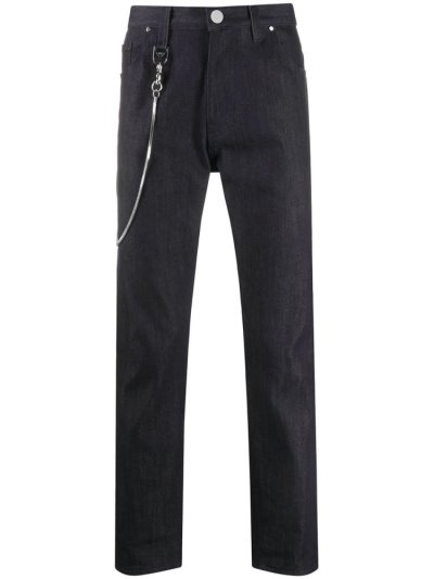 Armani Emporio Chain Detail Slim Fit Jeans Herren Blau | RDV1LWEA