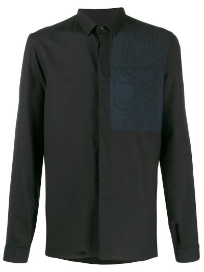 Armani Emporio Chest Panel Logo Hemd Herren Schwarz | GQI42BUL