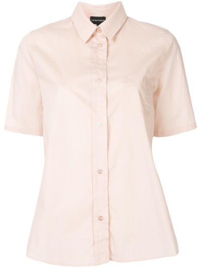 Armani Emporio Chest Pocket Hemd Damen Rosa | MFTMNZSC