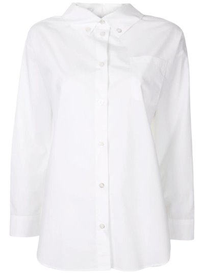 Armani Emporio Chest Pocket Hemd Damen Weiß | MGA1UDHB