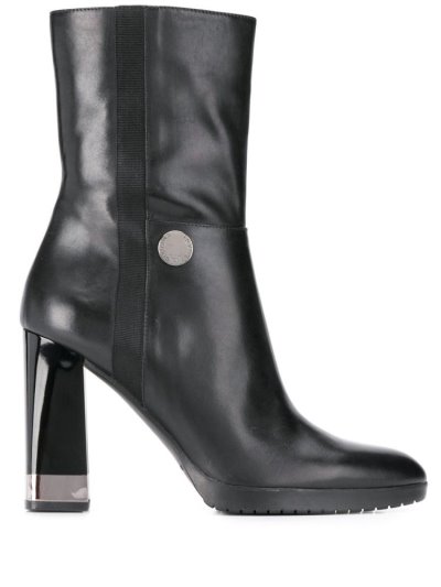 Armani Emporio Chunky Heel Stiefel Damen Schwarz | GI1BJZI3