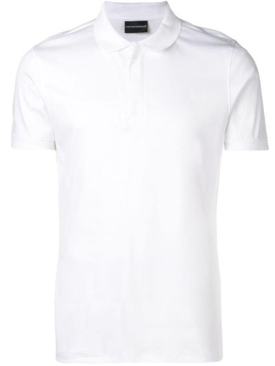 Armani Emporio Concealed Front Polo Hemd Herren Weiß | LTUQY7BE