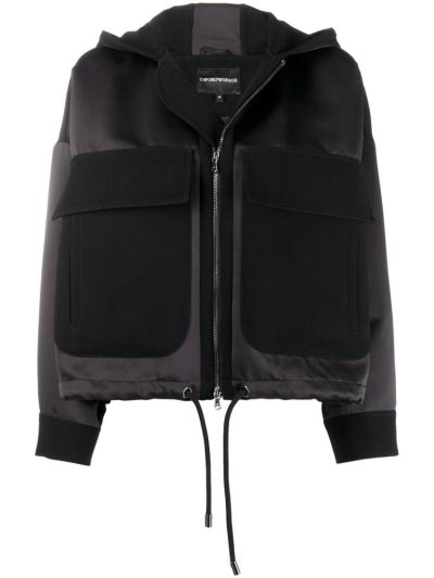 Armani Emporio Contrast Panel Jacke Damen Schwarz | 3H4RSSOV